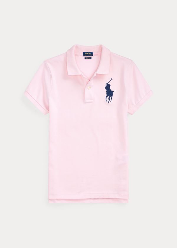 Camisa Polo Polo Ralph Lauren Mujer Rosas - Skinny Fit Big Pony - PKVCL5379